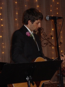 Brook singing at the wedding